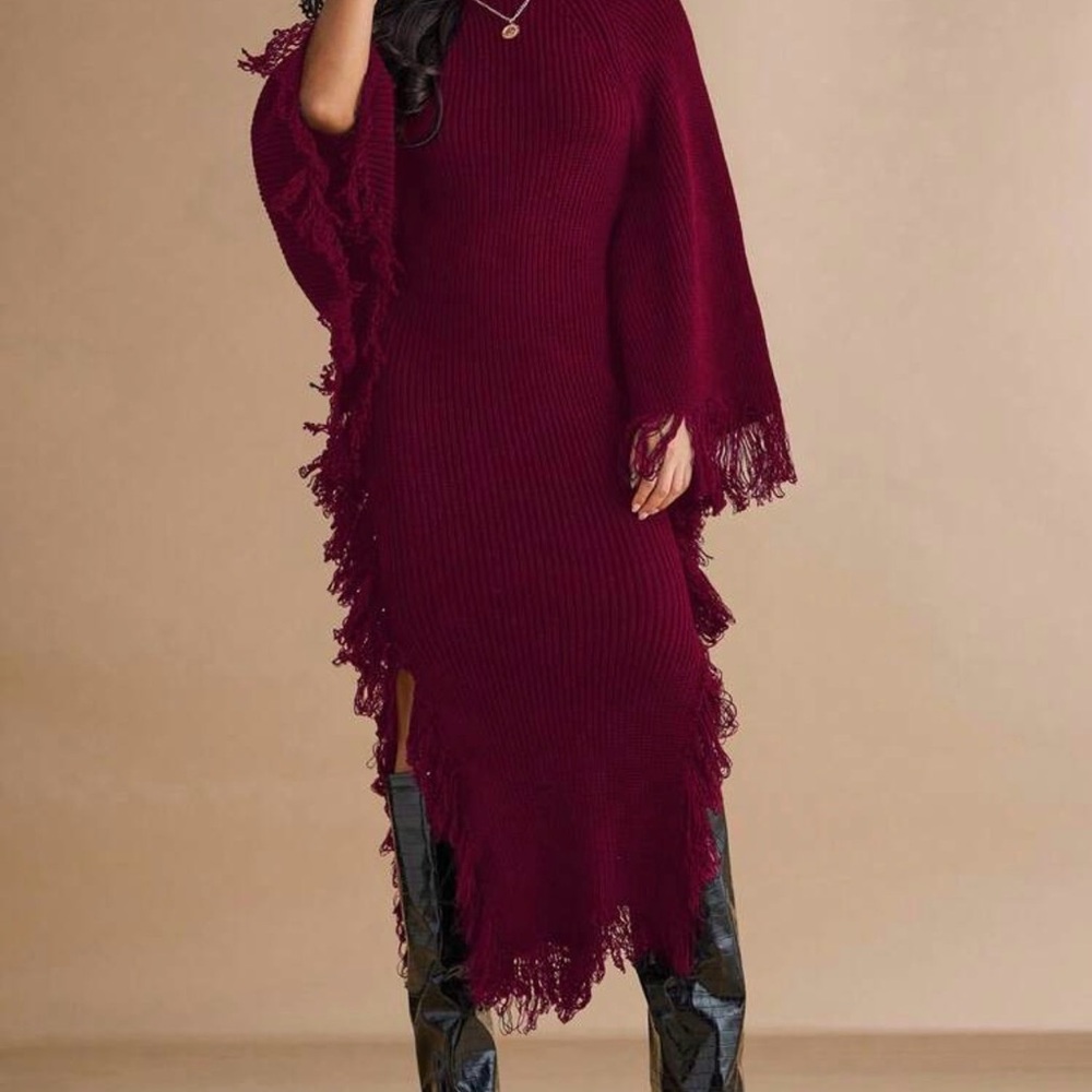 Burgundy Knit Sweater - Picture 2 of 8